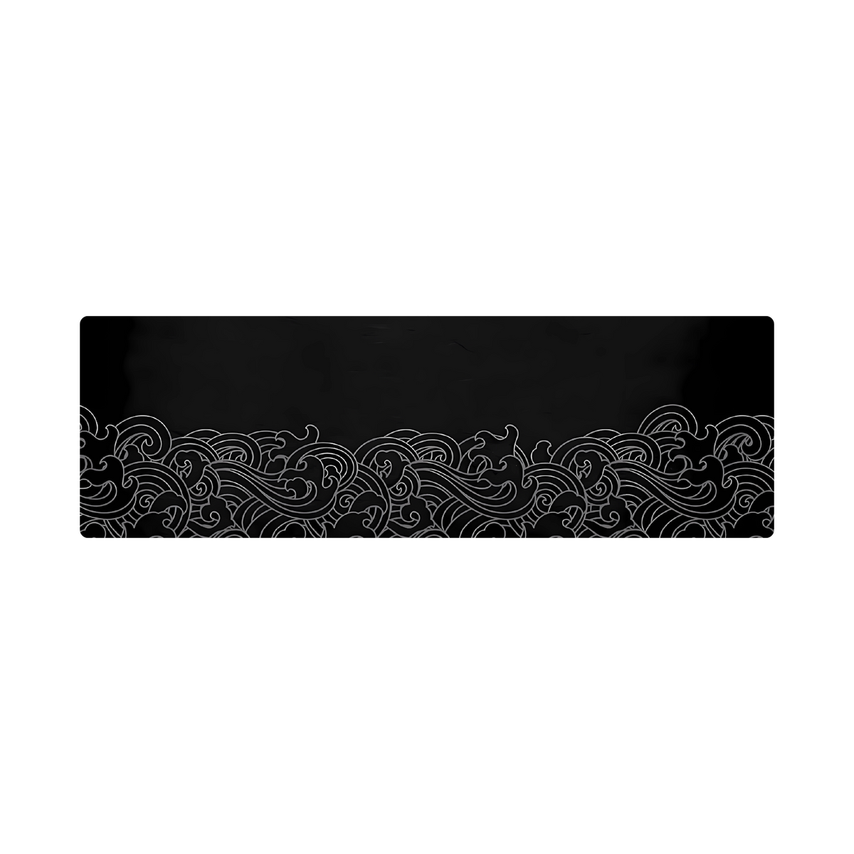 Mousepad Black Leaves 90x28 Classic | Custom