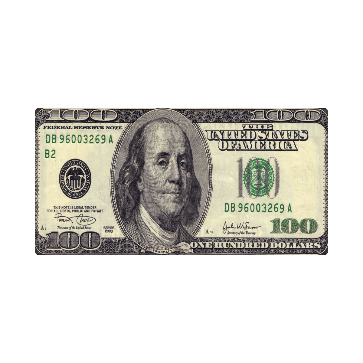 Mousepad Billete 100 dolares 110x55 PRO | Custom