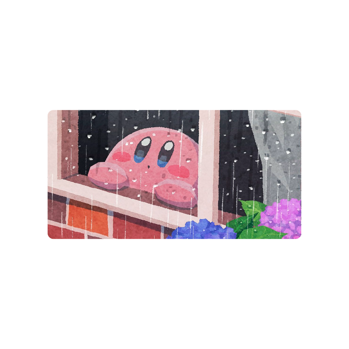 Mousepad Kirby mirando la lluvia 50x25 PRO | Custom