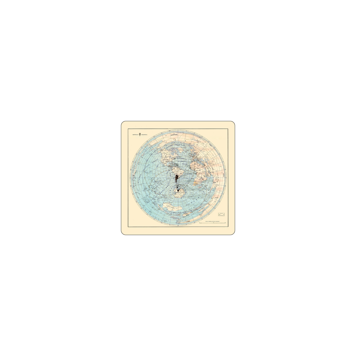 Mousepad Mapa Mundi Argentina 25x25 Classic | Custom