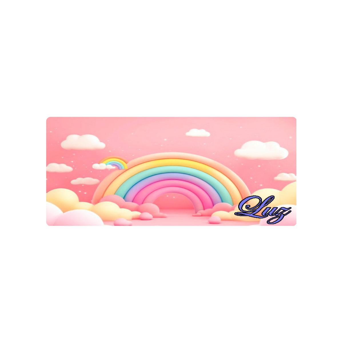 Mousepad arcoiris luz violetanegro 70x30 Classic | Custom